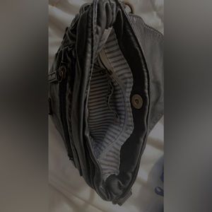 Black crossbody purse.